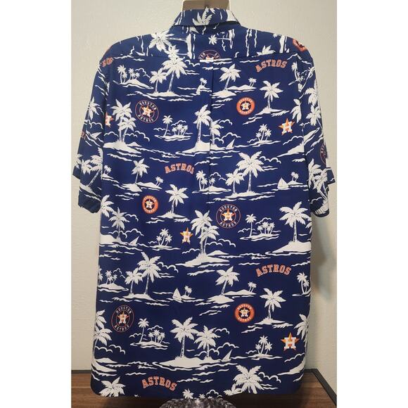Reyn Spooner Aloha Shirt Baseball Edition Houston Astros Short Sleeve Size Large - Picture 5 of 5